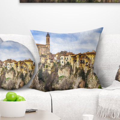 Toffia Hilltop Village - Landscape Printed Pillow