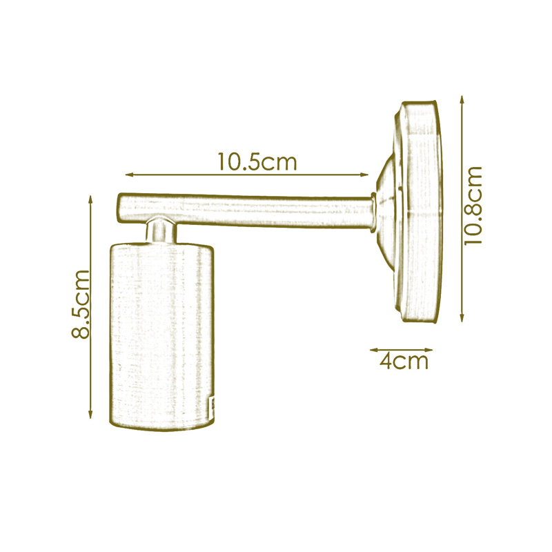 Auburta Armed Sconce, Yellow Brass