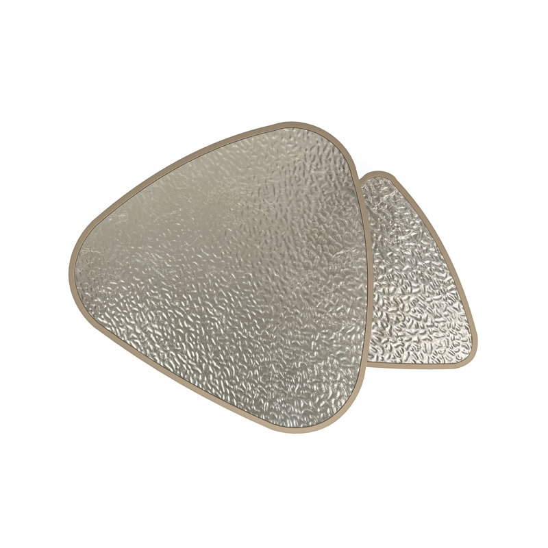 Cuff Links Glass Nesting End Table