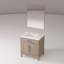 Meuble-lavabo simple, comptoir en marbre de Carrare et miroir-643900401