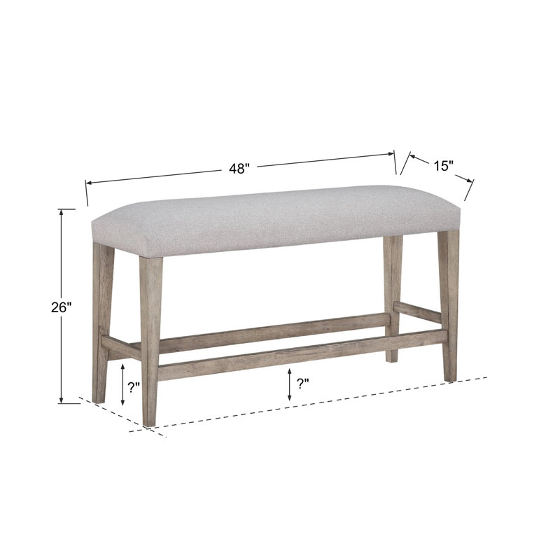 Wagenen Polyester Blend Upholstered Bench