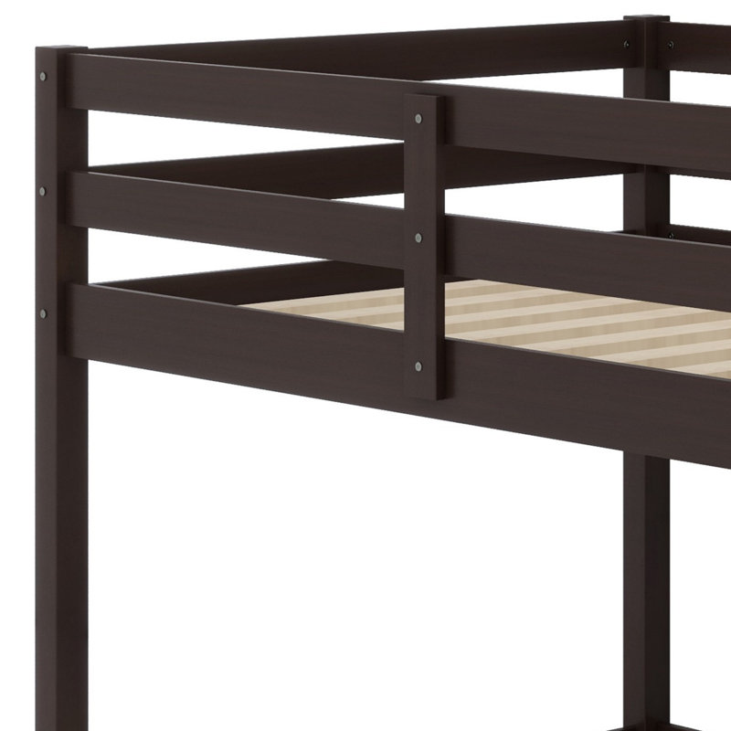 Lit superposé en bois avec échelle, Espresso