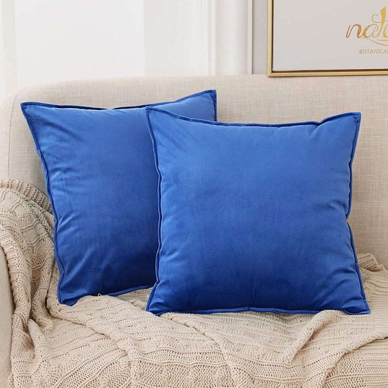 Fritch Square Cushion Cover, 60cm H x 60cm W x 1cm D, Royal Blue