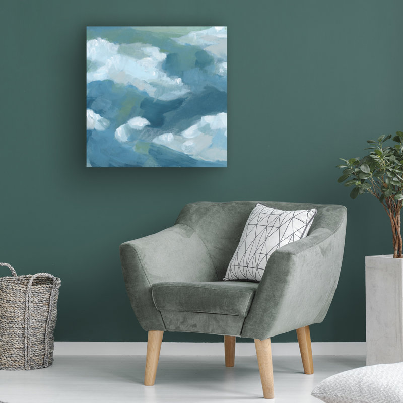 «Brushy Surf II» deologia sur une toile, H 14 po x l 14 po
