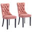 Chaises de salle à manger capitonnées en velours à oreilles-880669728-934717011