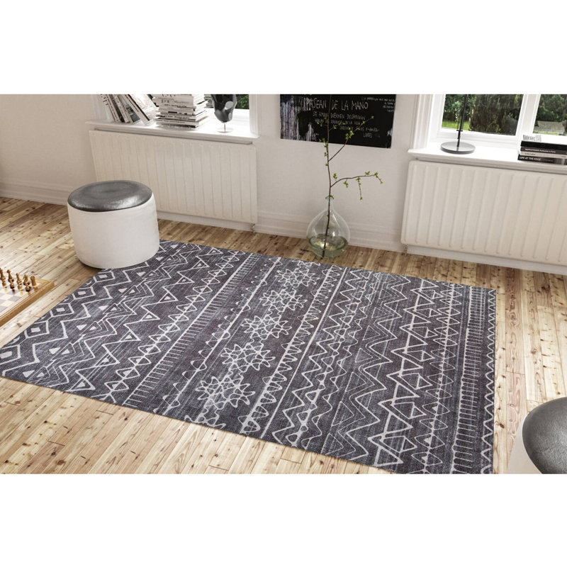 Premium 100% Polyester Area Rug, 6.9 x 10.2 ft | 1850 g/m², 0.2 in Pile Height | Recycled Poly Cotton Underside | Machine Washable at 30°C | Soft, Durable, Eco-Friendly Design for Modern Living Spaces