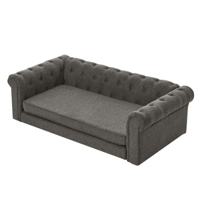 Small To Medium Dog Sofa Bed 38-Inch Memory Foam Dog Bed With Washable Fabric Removable Cushion Pet Sofa Bed For Small To Medium Pets