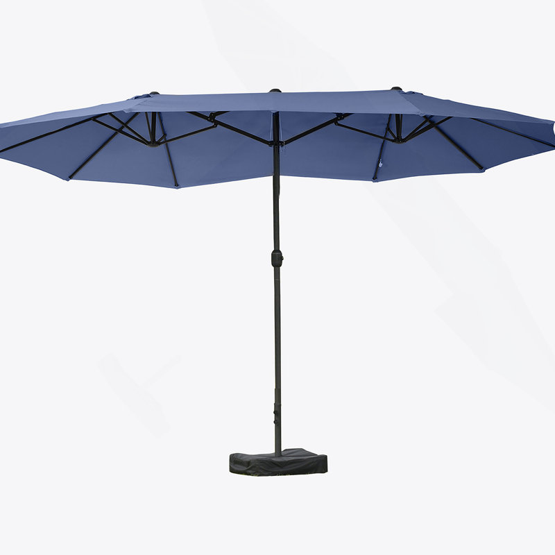 Parasol d'extérieur polyvalent pour la détente et la protection solaire, Bleu
