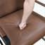 Chaise d'appoint en similicuir avec structure en métal exposée-1631905904
