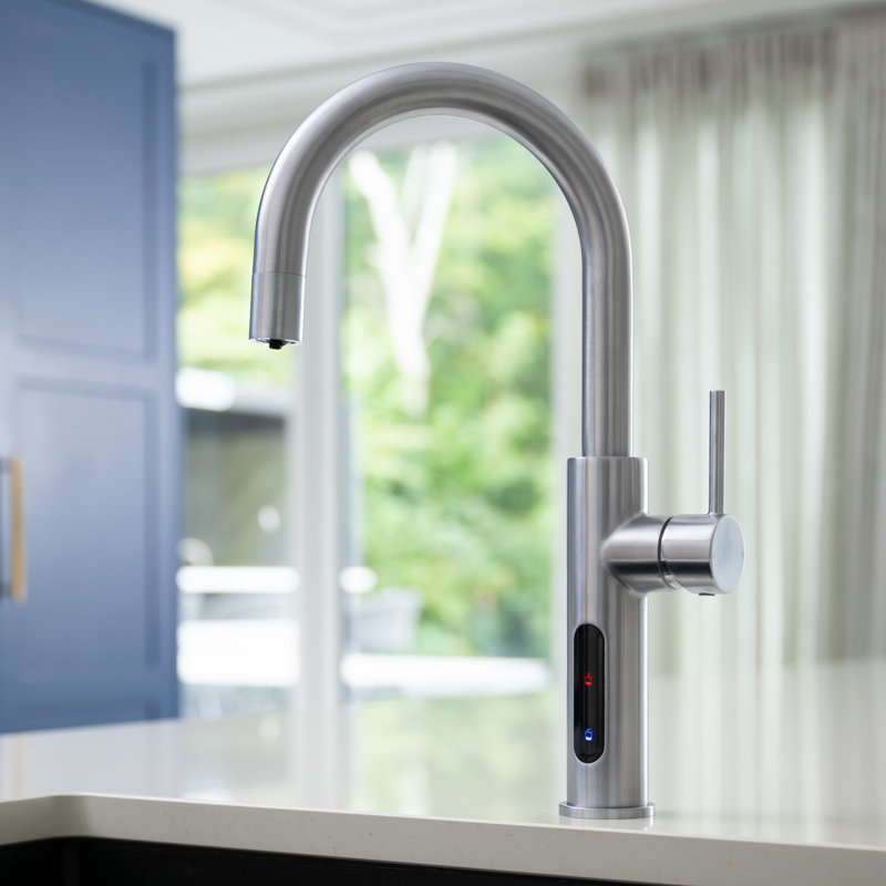 Digital 4-in-1 Boiling & Filtered Water Tap - C Shape - 2.4 Litre Boiler, Chrome
