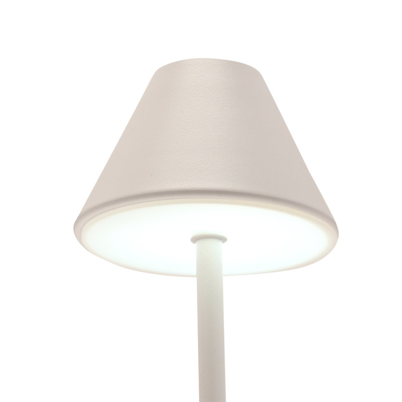 Symeon Metal Table Lamp, White