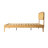 Caneva Queen Size Scandinavian Solid Wood Platform Bed Frame, CAB-41-Q, with Rattan Headboard, Honey Oak, No Box Spring Needed-1772627235-1772627233