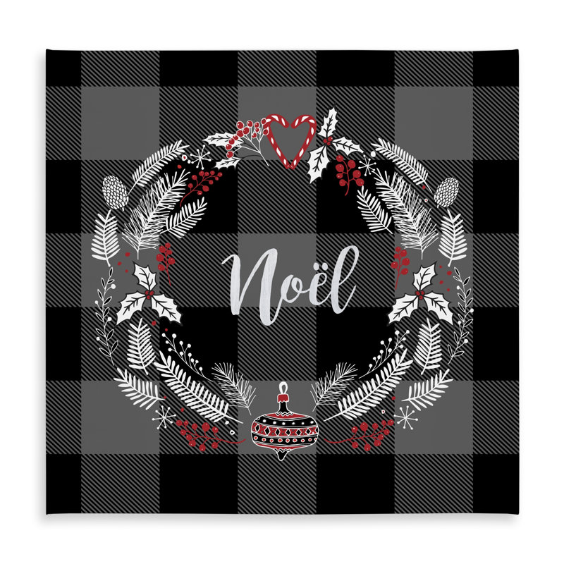 Christmas Wreath Tablecloth | Indoor Outdoor Home Decor