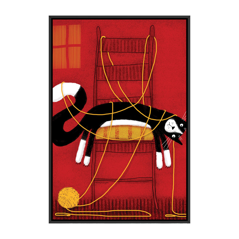 «Enough» par Terry Runyan - reproduction imprimée, H 60 po x l 40po x P 1,5 po, Toile avec cadre noir, Pas de tapis