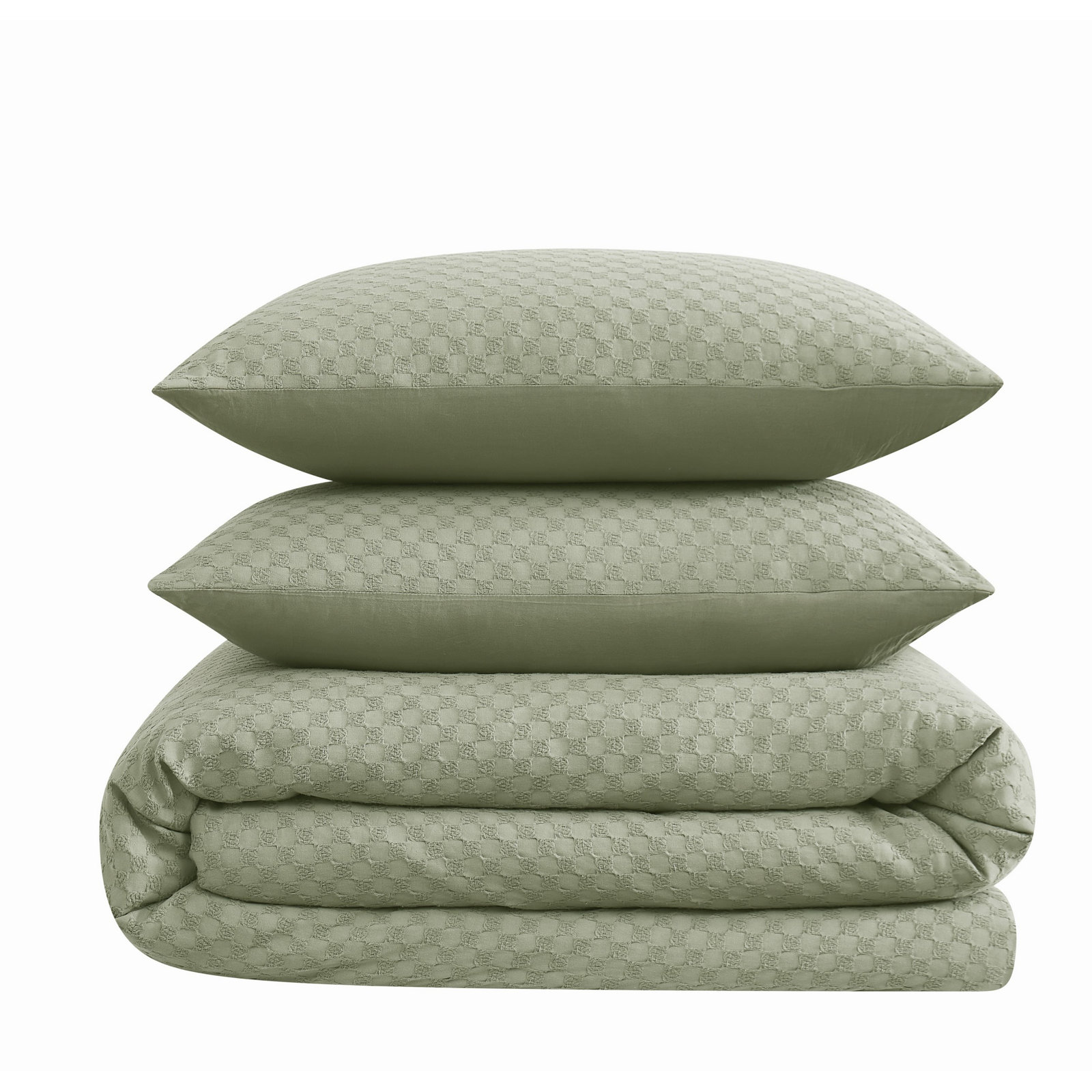  Woven Texture Cream, Twin XL Comforter + 1 Standard Pillow Sham, Cream