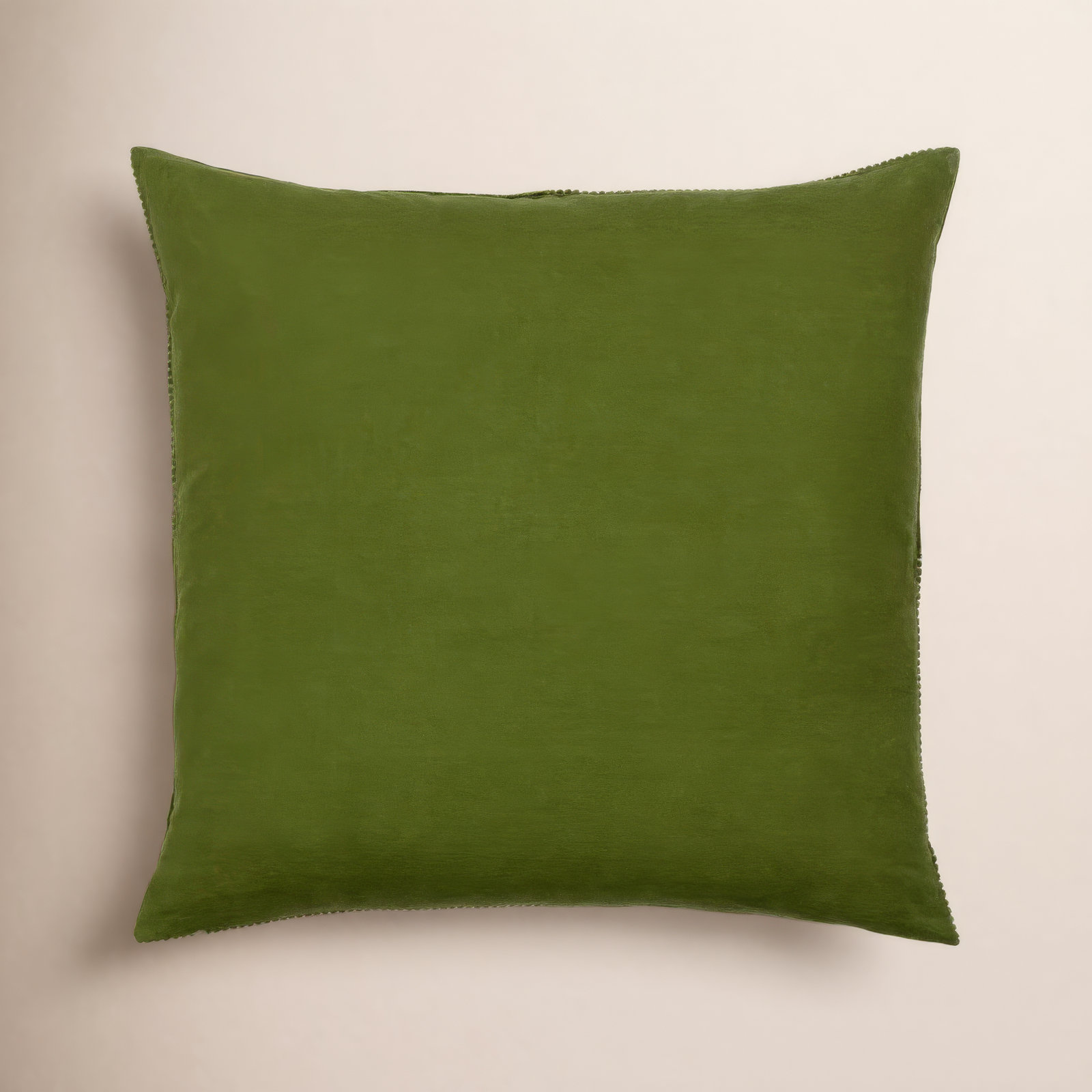 Selma Cotton Throw Pillow, 18" x 18", Olive