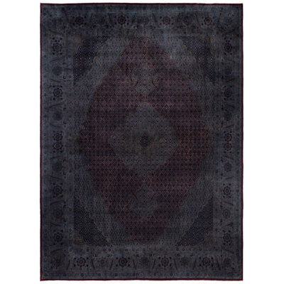 Tapis noir en laine 9 pi 0 po x 12 pi 4 po Huddleston