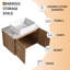 Meuble-lavabo mural simple 29,56 po avec plateau en céramique Egea