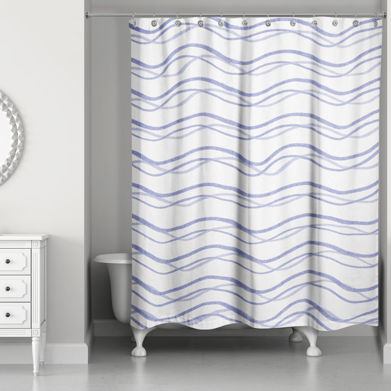 Rideau de douche Rulon, Bleu