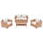 Outdoor 4-piece Rattan Conversation Set With Cushions