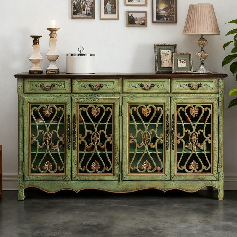 Banc de rangement vert pour chaussures en bois massif, Vert