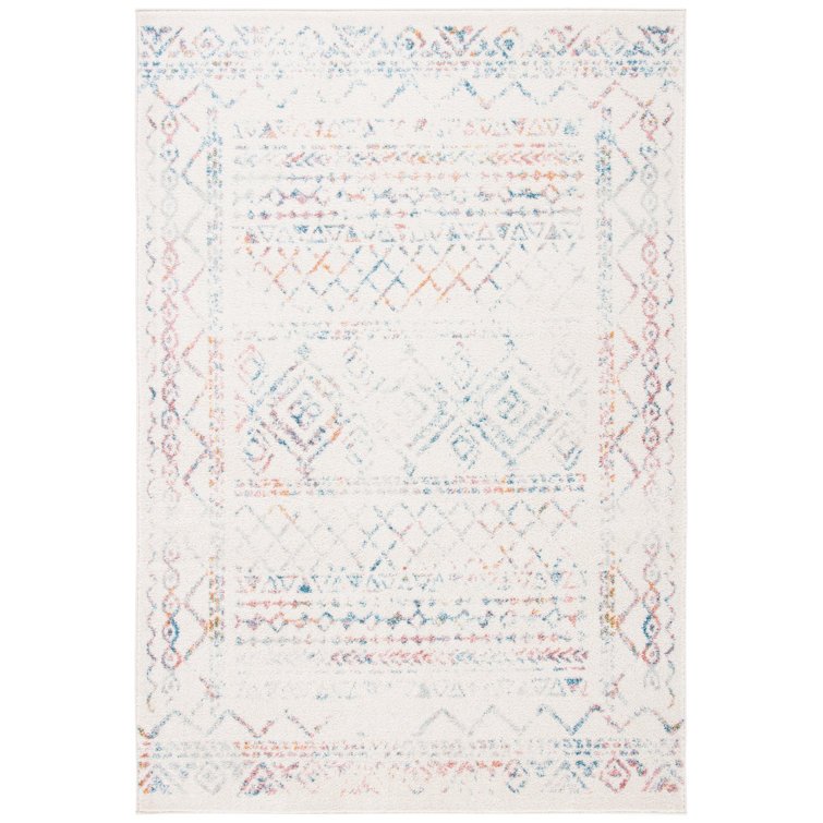 Tapis ivoire / turquoise Dempsey
