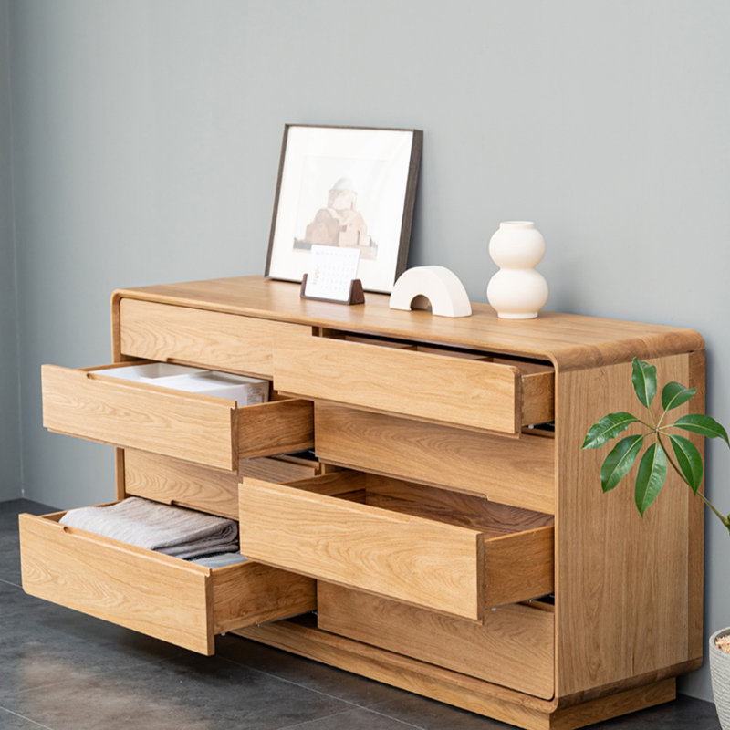 Armoire décorative simple en bois massif pour chambre à coucher