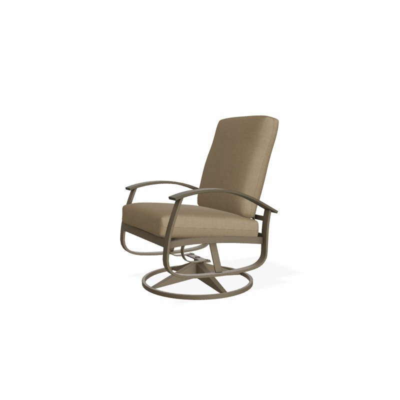 Belle Isle Outdoor Swivel Lounge Chair, Canvas Navy Sunbrella® Canvas, Textured Beachwood, Beachwood P40