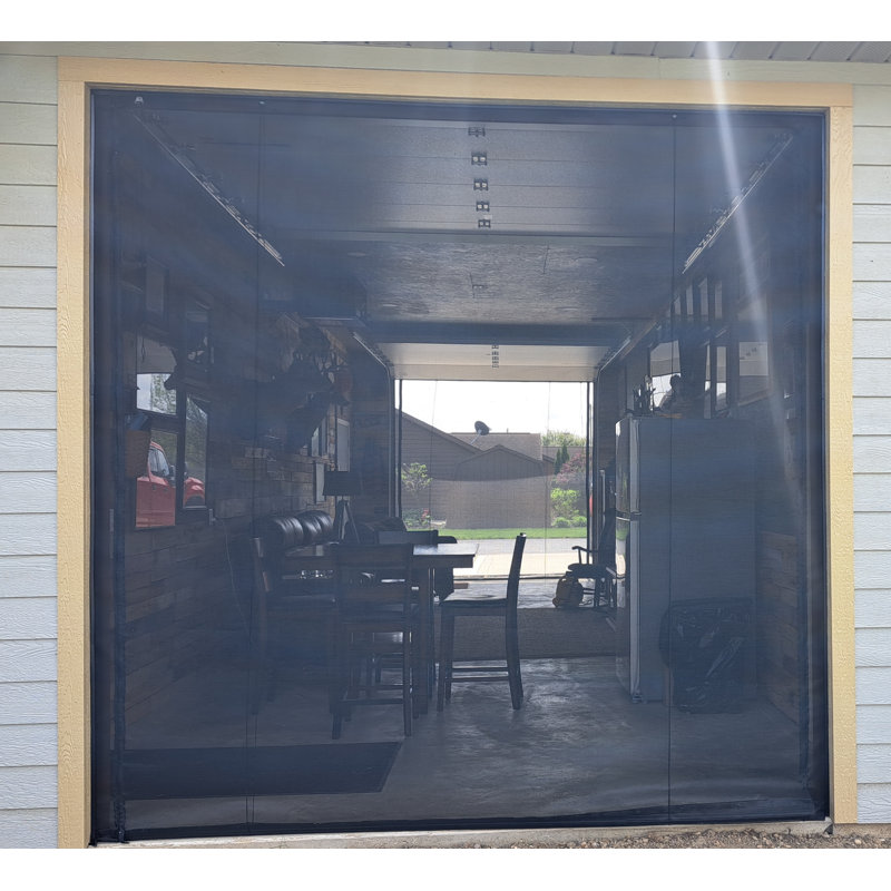Pare-brise pour garage, abri d'auto, patio couvert, Breezeway, porche avec cadre en aluminium sable