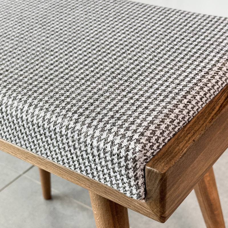 Solid Wood Piano Bench Stool, Grey