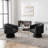 Faux Leather Swivel Barrel Chair-135525716-170896855