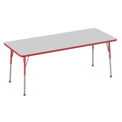 Rectangle T-Mold Adjustable Height Activity Table