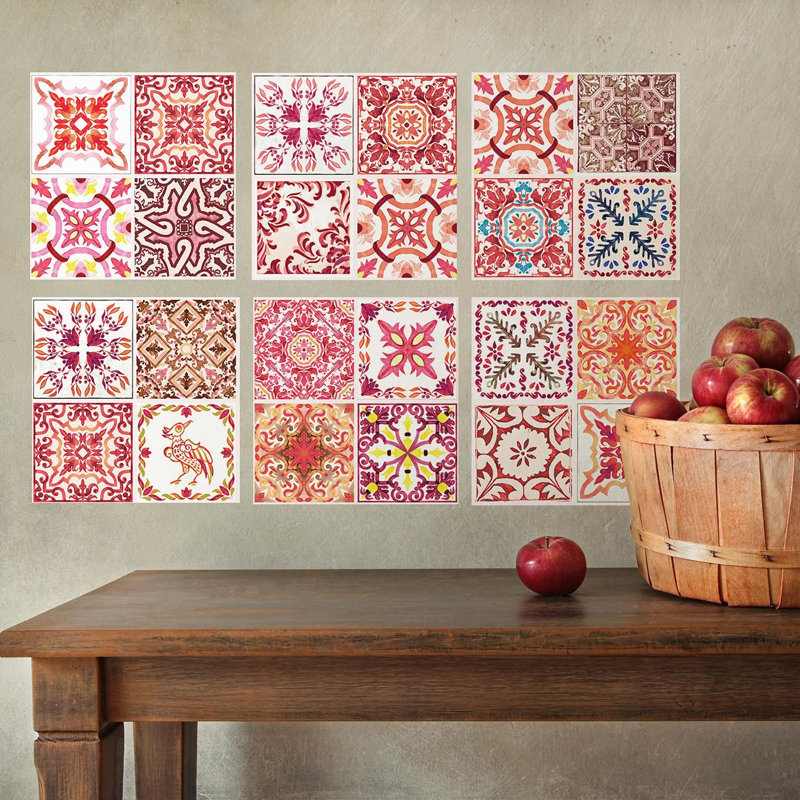50.8cm W x 50.8cm L PVC Peel and Stick Mosaic Tile