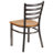Loughran Clear Coated Ladder Back Metal Restaurant Chair-21223152