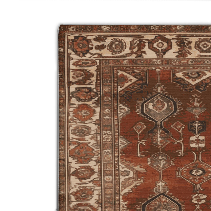Tapis d'intérieur et d'extérieur brun Persian, Rectangulaire 2 pi x 3 pi