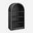 Small Black Bookcase Arched Bookshelf