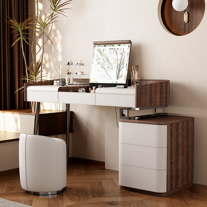 Commode à clapet simple en bois massif