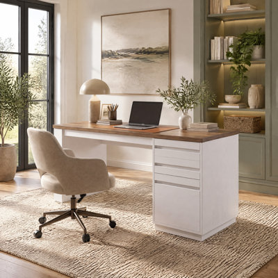 55'' Home Office Desk with 3 Drawers