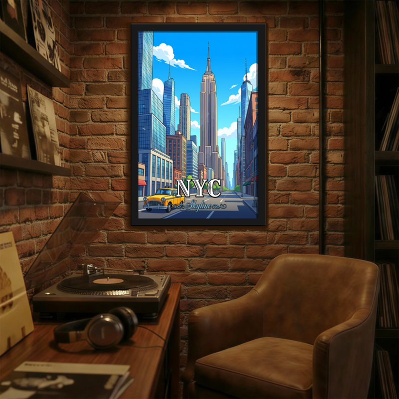 «Scenic & Cityscapes New York City Skyline», reproduction d'art, H 36 po x l 24 po