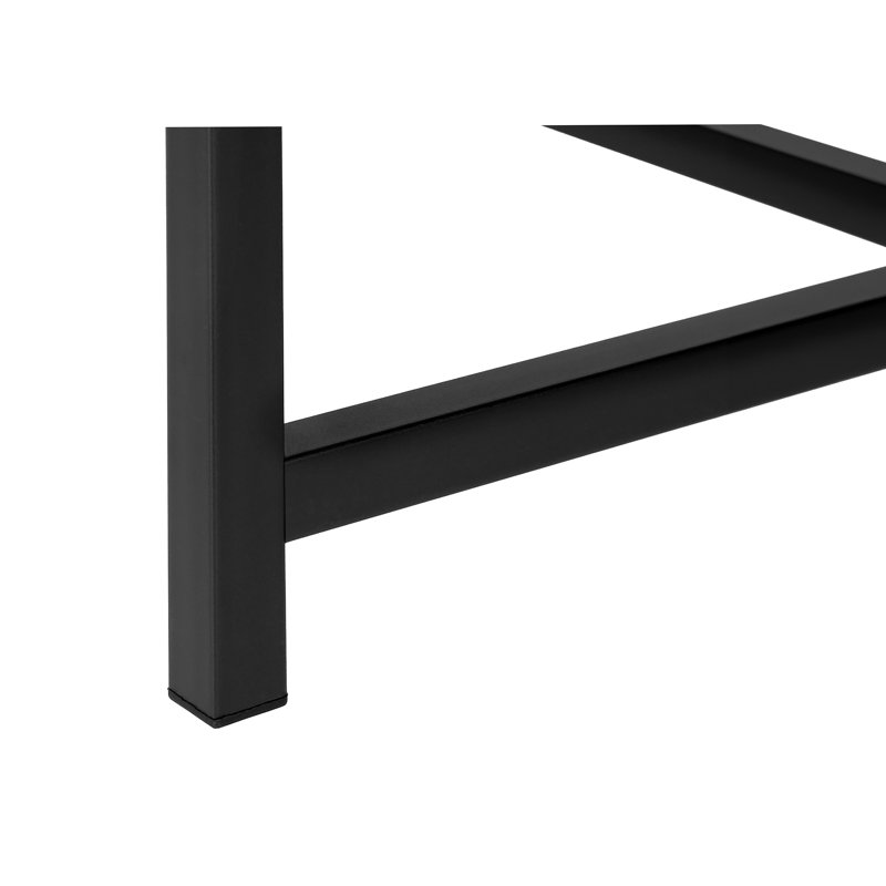 Table d'appoint, console, vestibule, étroit, d'angle, stratifié noir, métal noir, contemporain, moderne, Black