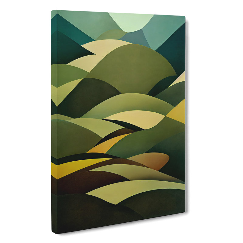 Abstract Meadow Landscape No.1 - Wall Art, Wrapped Canvas, 50cm H x 35cm W, No Matte