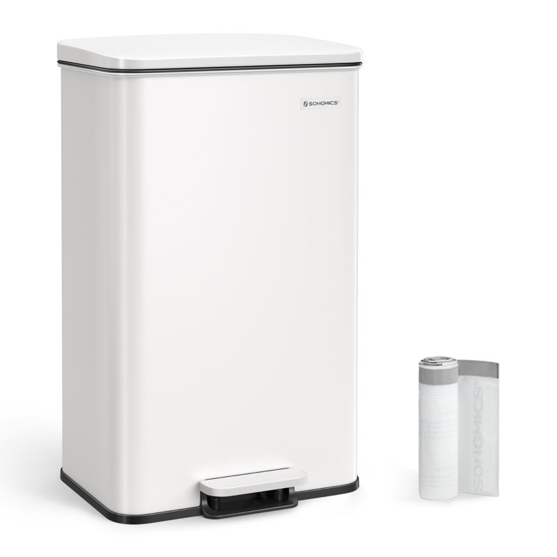 Rashan Step On Kitchen Trash Can - 40L, White