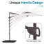  Parasol en porte-à-faux 120 "avec inclinaison pour patio 120"-1660068947