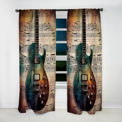 Play To The Melody - Rideau moderne - Velours obscurcissant - 1 panneau