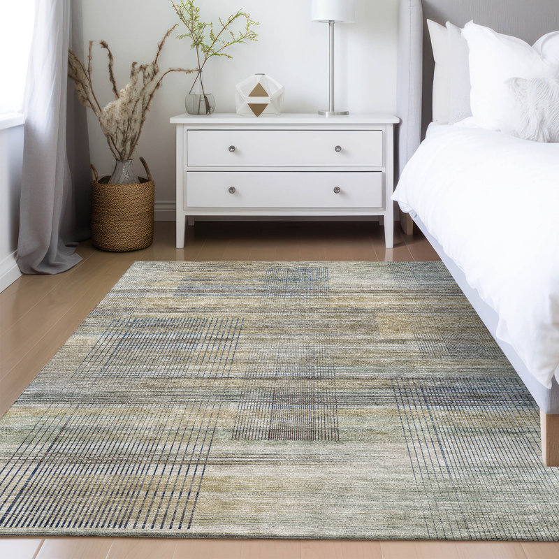 Tapis antidérapant Charice 30 po x 20 po Charice, Rectangle 2 pi 6 po x 3 pi 10 po