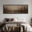 «Misty Pine Forest Reflection on Quiet Lake», art mural pour chambre à coucher ou espace de méditation-140924516-140924538