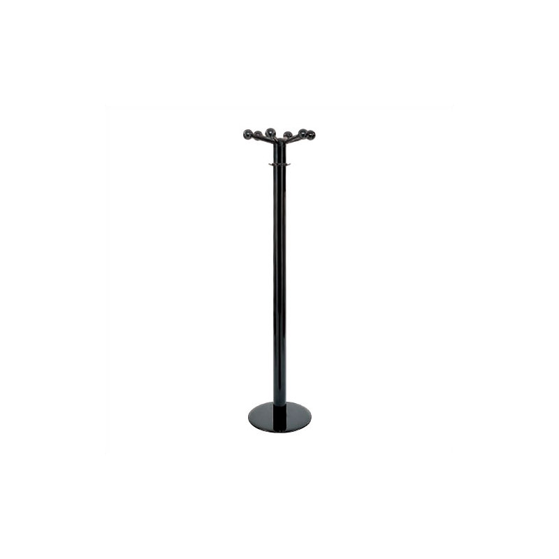 Demetris Metal Freestanding Coat Rack, Black Steel