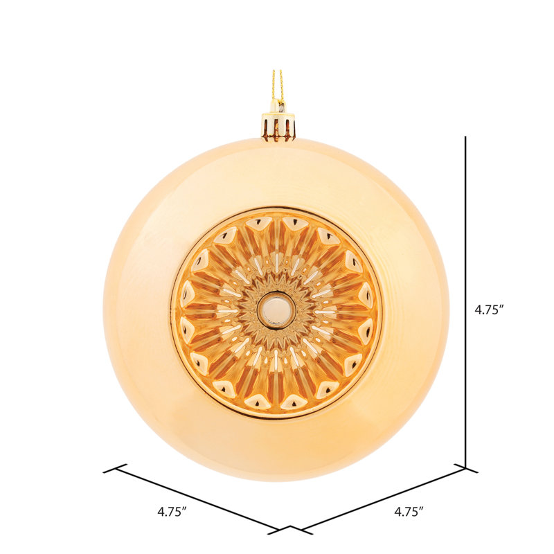Ornement boule 4,75 "étoile brillante Brite, Café latté