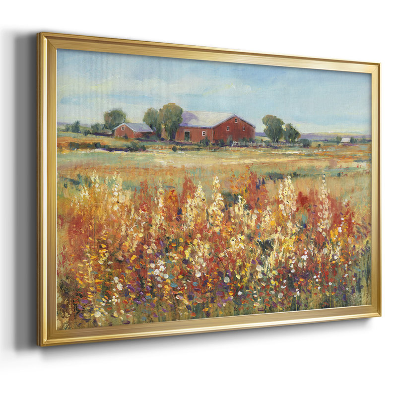 Country View II, reproduction d'art sur toile, H 26 po x l 38 po x P 1,5 po, Or