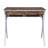 Weathered Oak And Chrome 2-Drawer Writing Desk